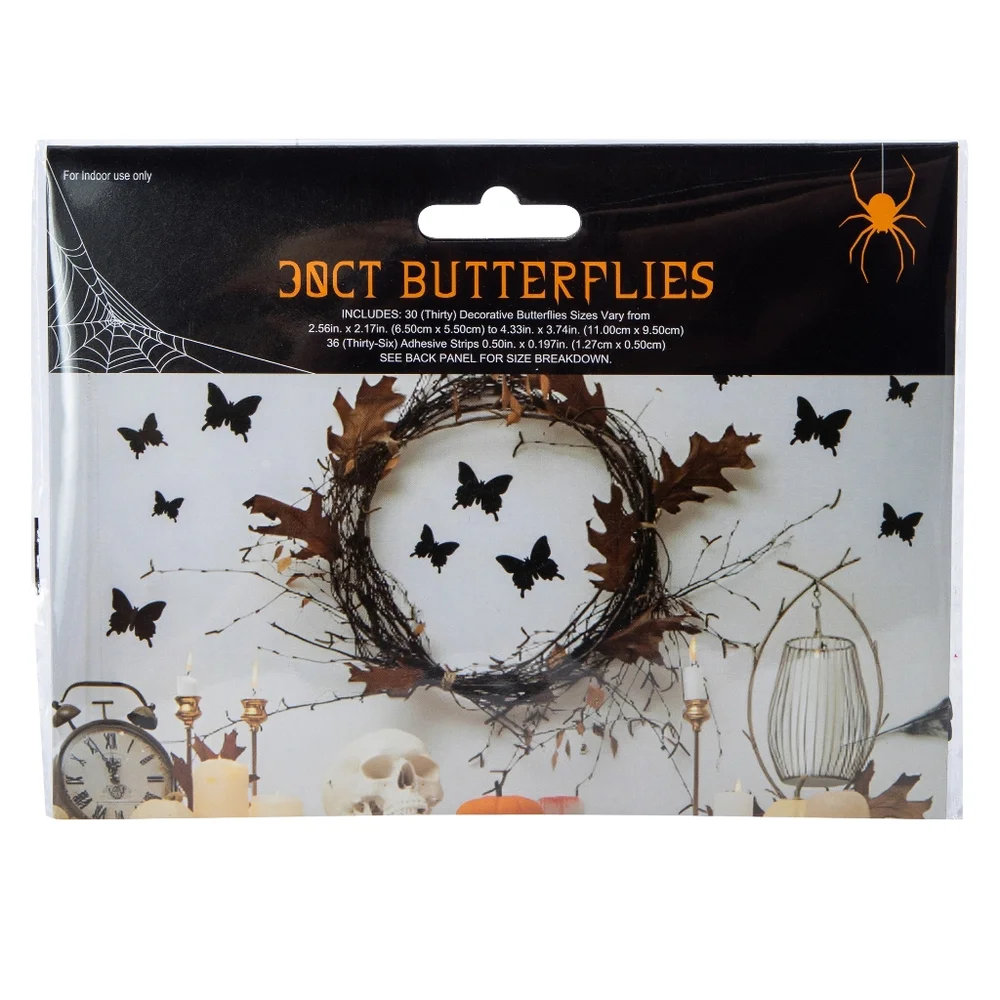 4/$15 🌻 NWT 3D Butterflies Halloween Decor 30-Count